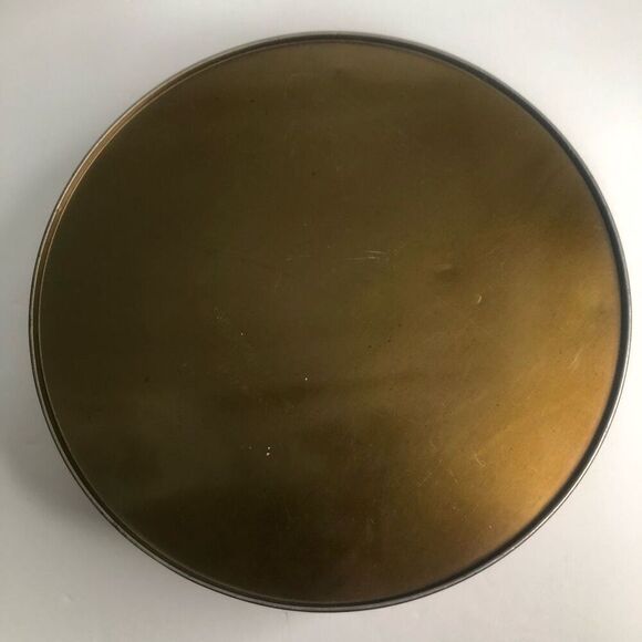 vtg baronial brand rum and brandy fruit cake metal tin round red htf as is - Picture 12 of 15